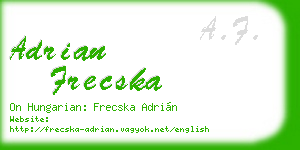 adrian frecska business card